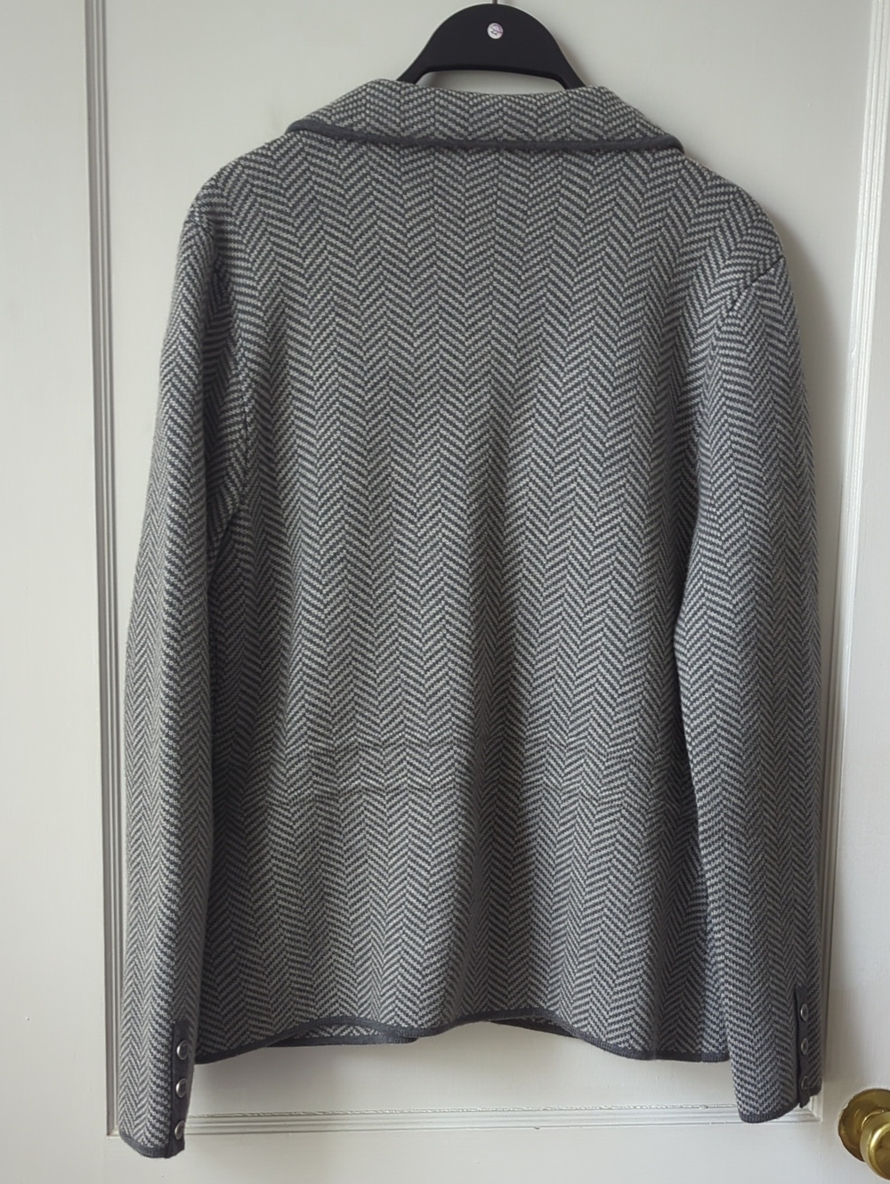 Talbots Herringbone Merino Wool Sweater Jacket Size Medium - Picture 7 of 10